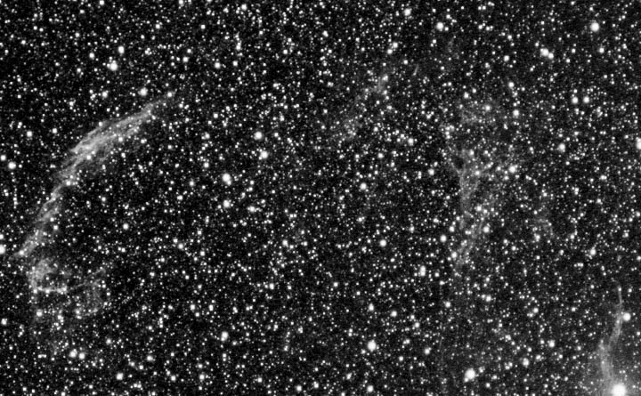 Veil Nebula with 135 mm camera lens